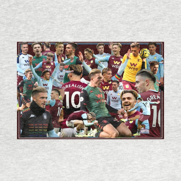 aston villa football club legends prints posters squad jack grealish collage by madein1874